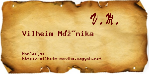 Vilheim Mónika névjegykártya